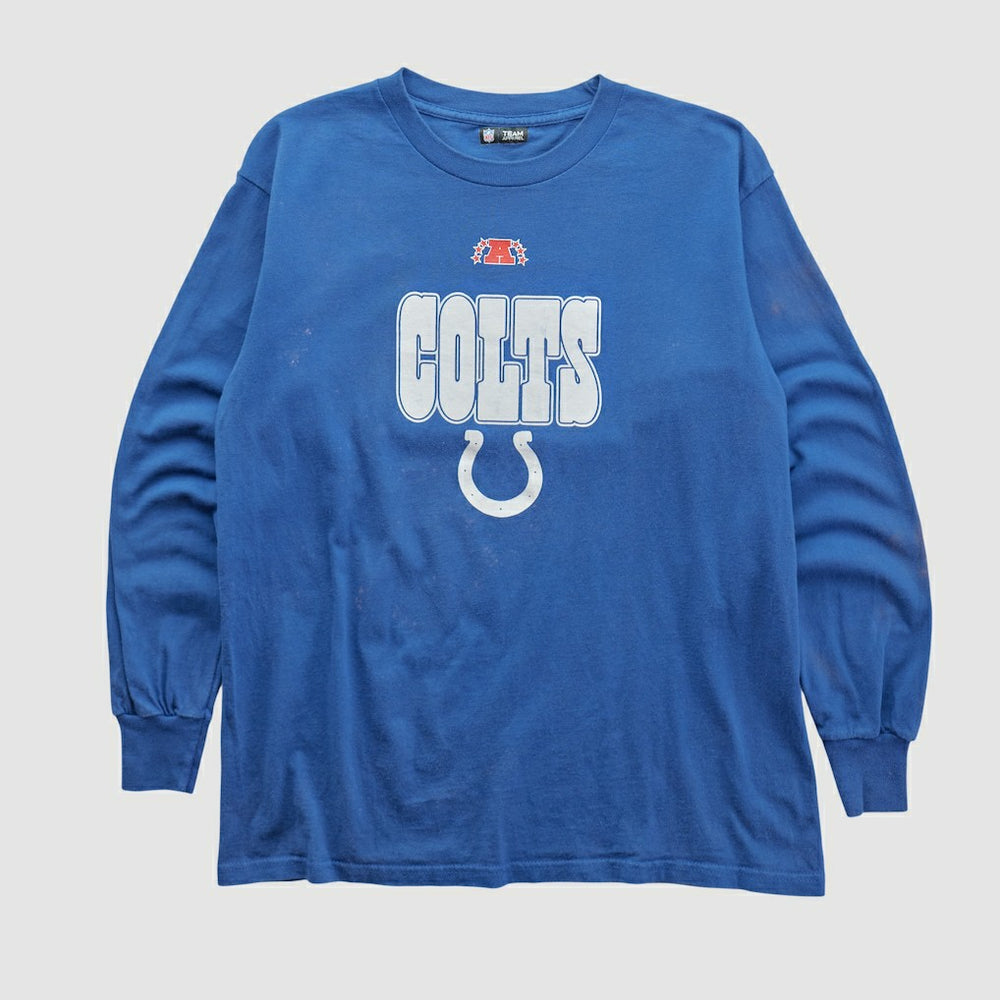 Indianapolis Colts NFL 2010s Long Sleeve T-shirt - Blue Vintage sale