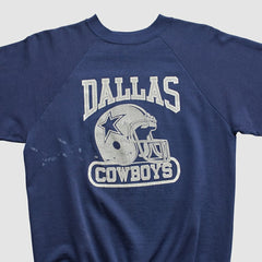 Dallas Cowboys Logo 7 80s Pullover Sweatshirt - Navy Vintage outlet