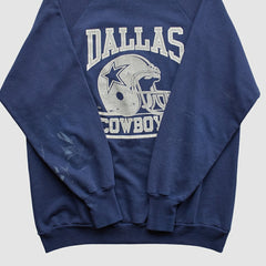 Dallas Cowboys Logo 7 80s Pullover Sweatshirt - Navy Vintage outlet