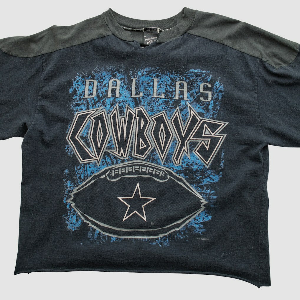 Dallas Cowboys Front Row 1995 T-shirt - Black Vintage for sale