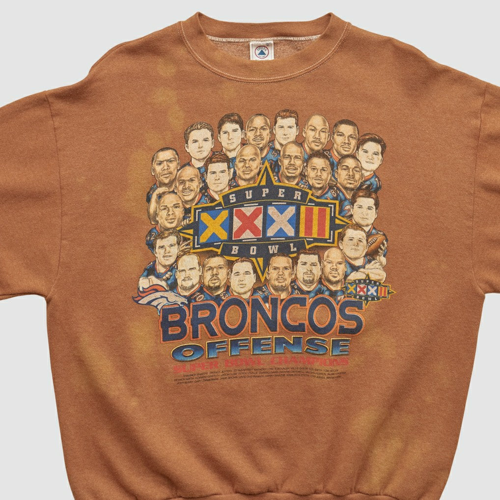 Denver Broncos Delta 1998 Pullover Sweatshirt - Clay Vintage discount