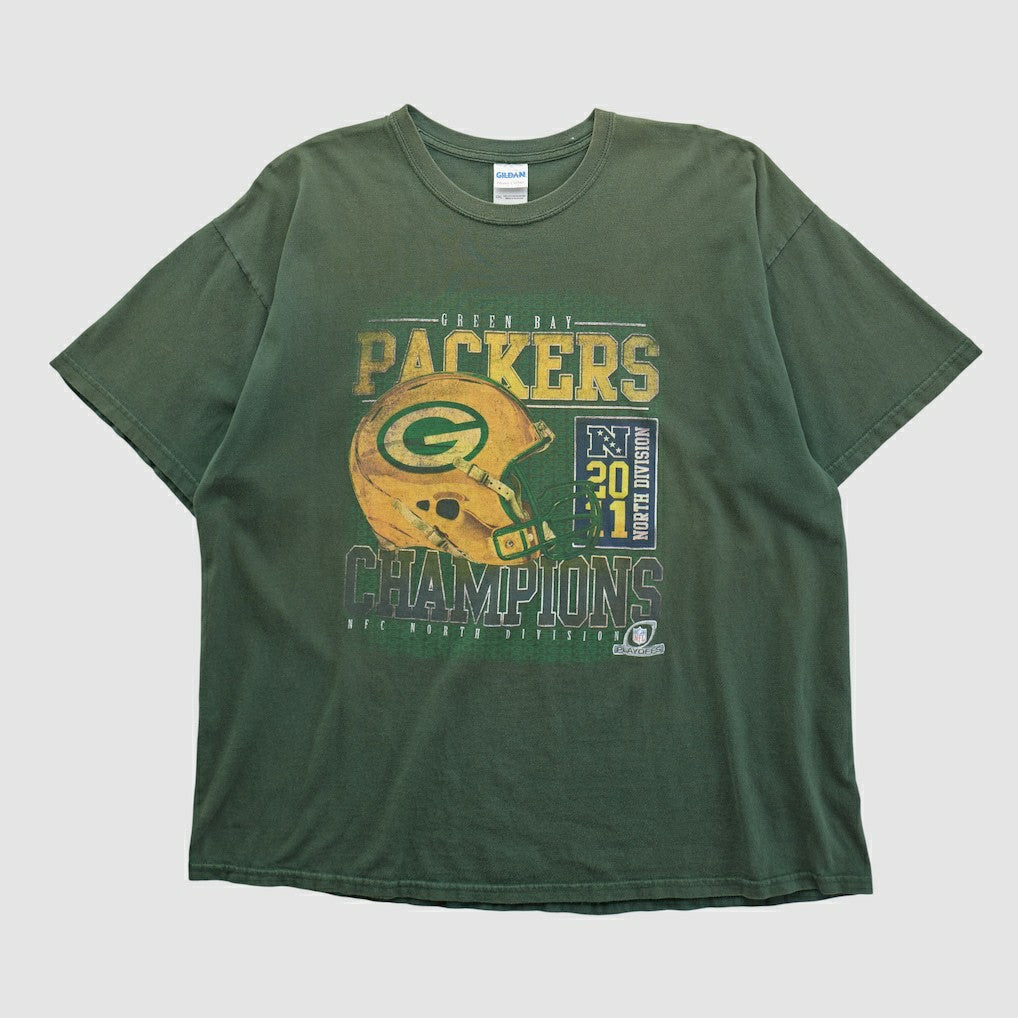 Green Bay Packers Gildan 2011 T-shirt - Green Vintage on sale