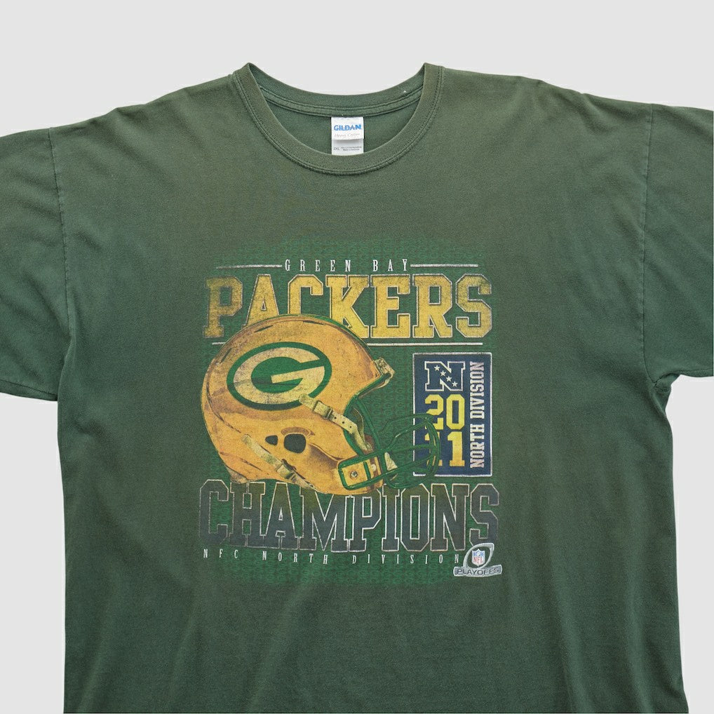 Green Bay Packers Gildan 2011 T-shirt - Green Vintage on sale