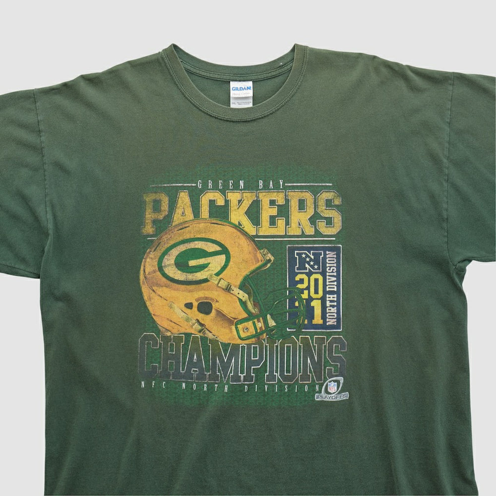 Green Bay Packers Gildan 2011 T-shirt - Green Vintage on sale