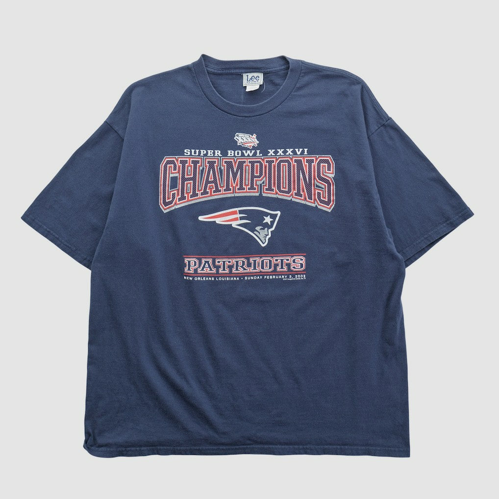 New England Patriots Lee Apparel 2002 T-shirt - Navy Vintage online