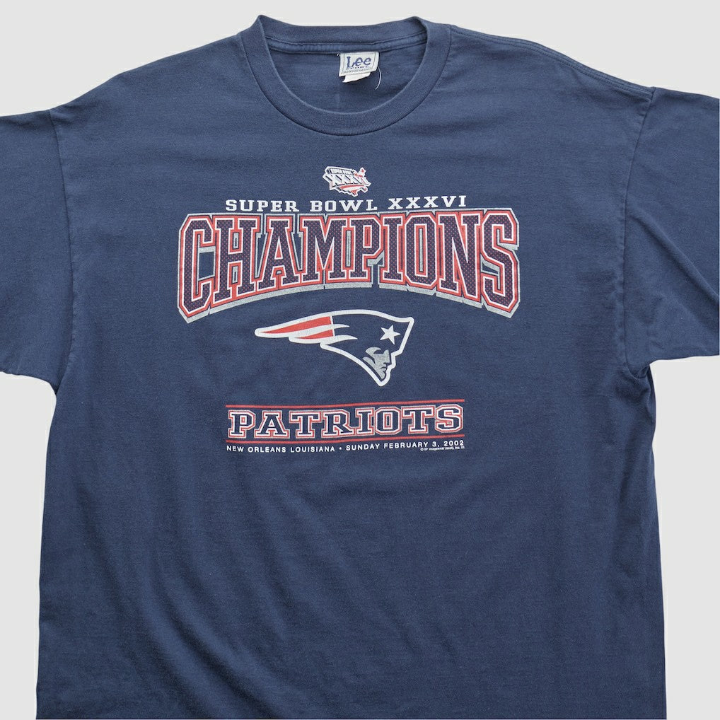 New England Patriots Lee Apparel 2002 T-shirt - Navy Vintage online