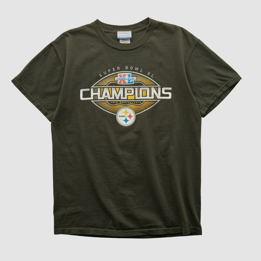 Pittsburgh Steelers Reebok 2006 T-shirt - Charcoal Vintage cheap