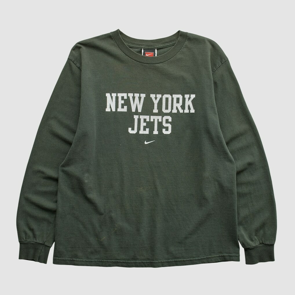 New York Jets 2000s Long Sleeve T-shirt - Green Vintage discount