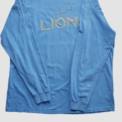 Detroit Lions NFL 2000s Long Sleeve T-shirt - Light Blue Vintage on sale