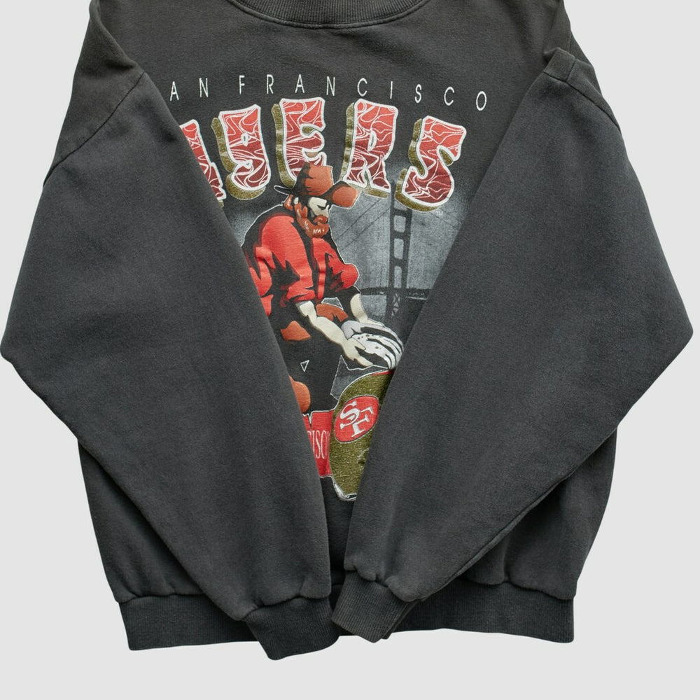 San Francisco 49ers All Out Fan 90s Pullover Sweatshirt - Black Vintage online