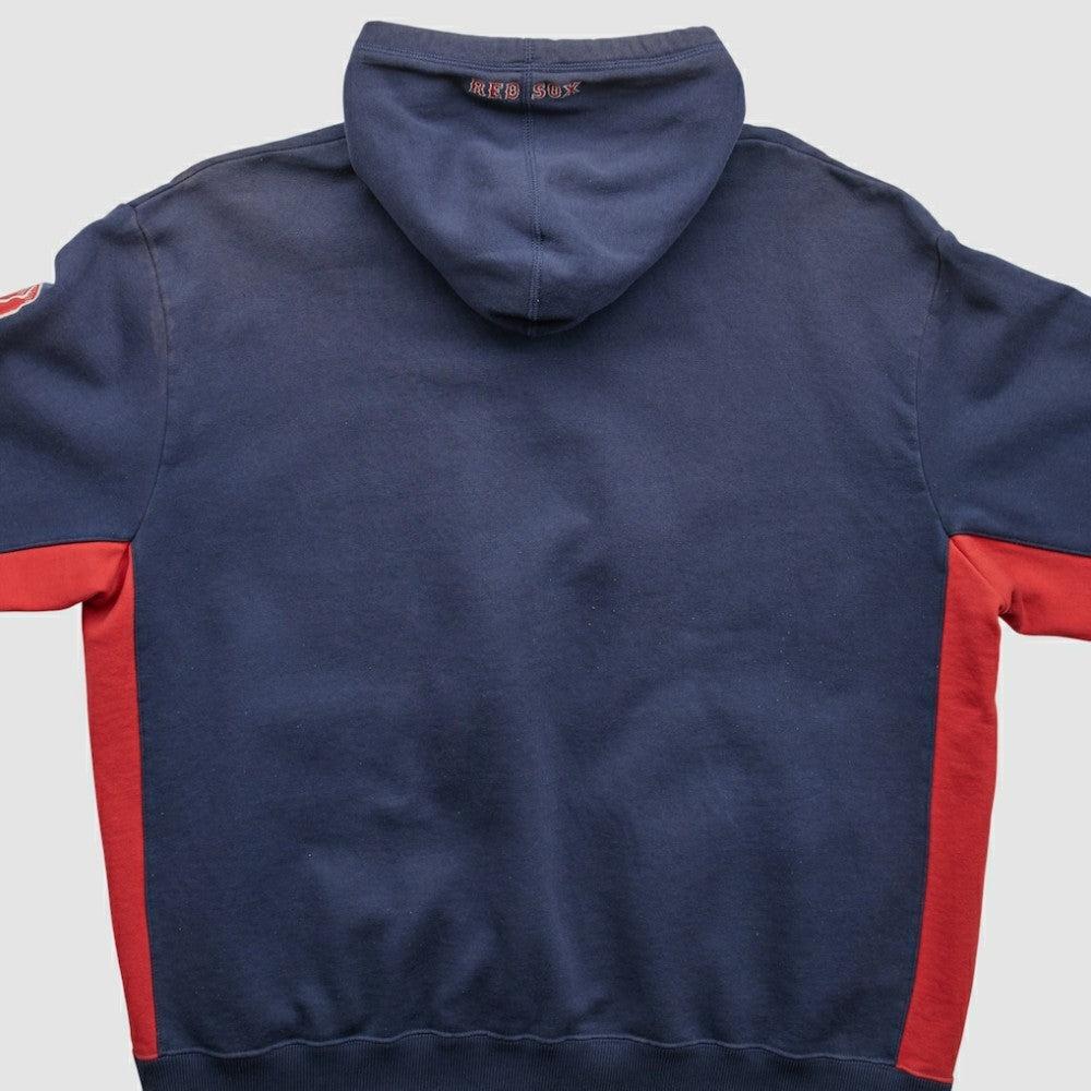 Boston Red Sox Majestic 2000s Hooded Pullover Sweatshirt Navy Vintage