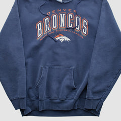 Denver Broncos Pro Player 90s Hooded Pullover Sweatshirt - Navy Vintage outlet