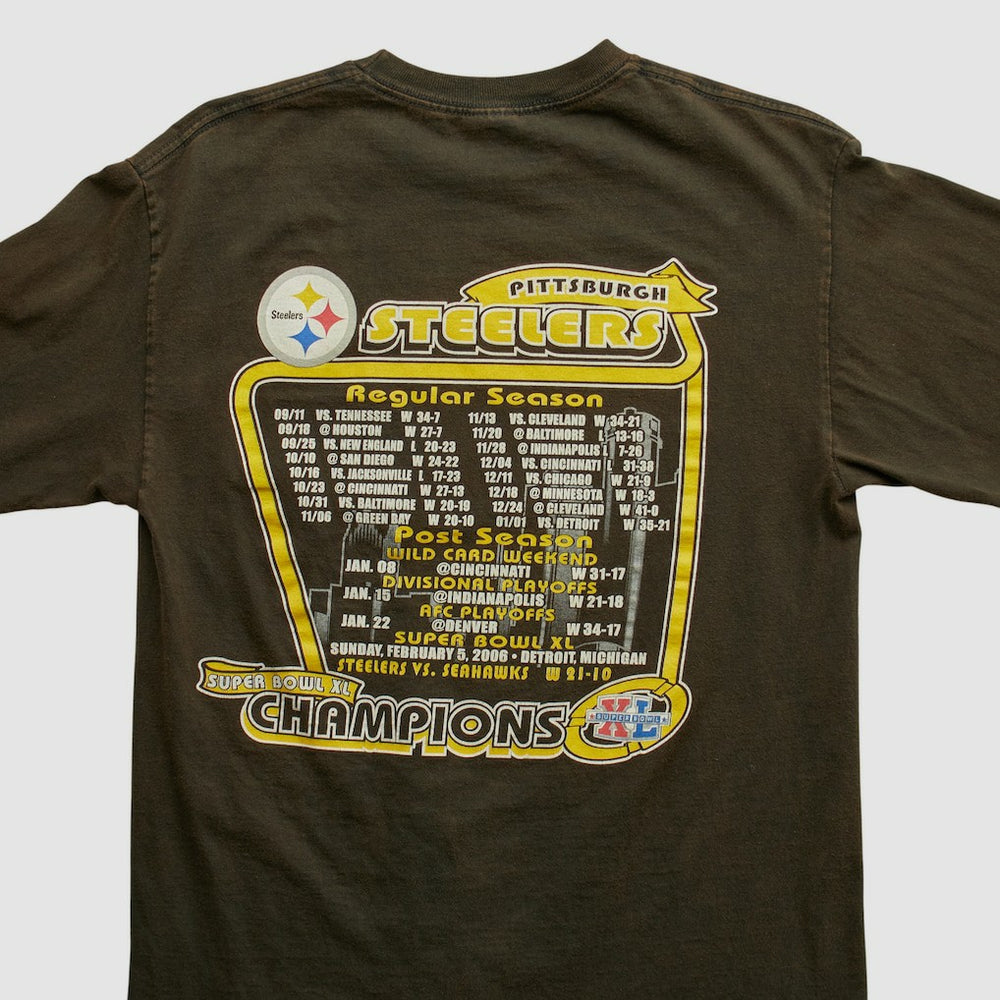 Pittsburgh Steelers Alstyle 2006 Long Sleeve T-shirt - Brown Vintage on sale