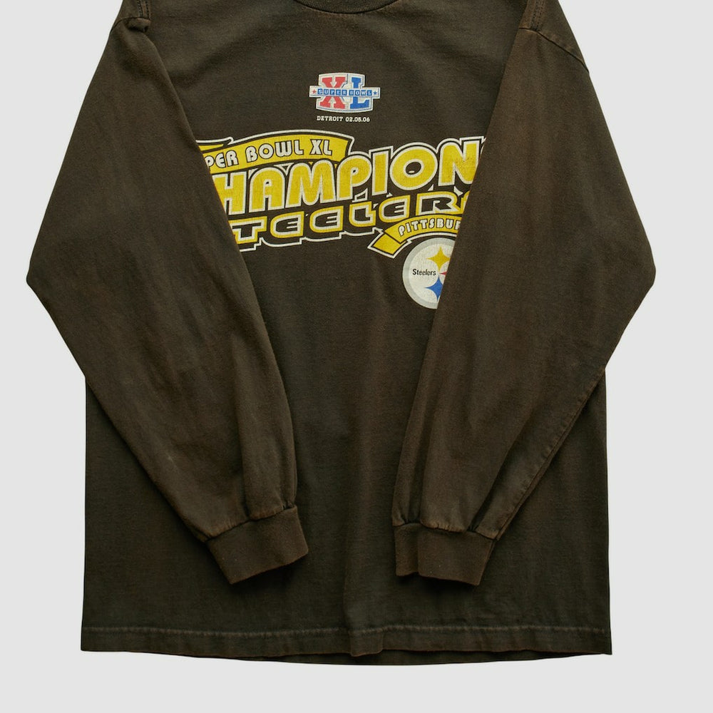 Pittsburgh Steelers Alstyle 2006 Long Sleeve T-shirt - Brown Vintage on sale
