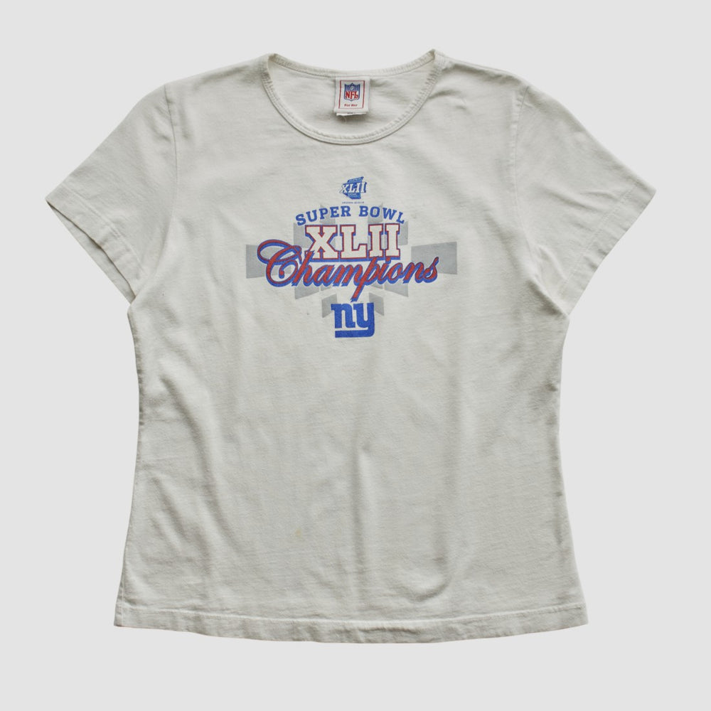 Super Bowl XLII NFL 2008 T-shirt - White Vintage for sale