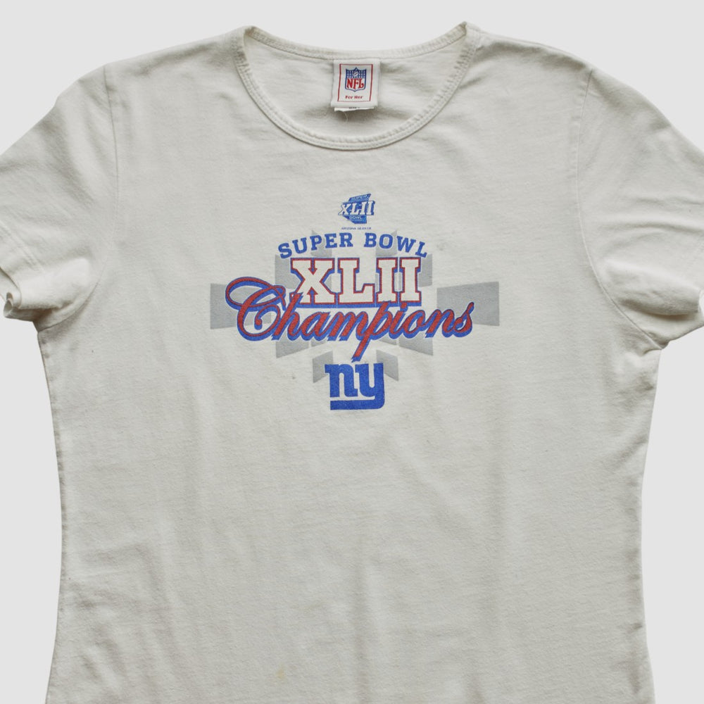 Super Bowl XLII NFL 2008 T-shirt - White Vintage for sale