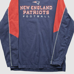 New England Patriots NFL 2000s Long Sleeve T-shirt - Navy Vintage for sale