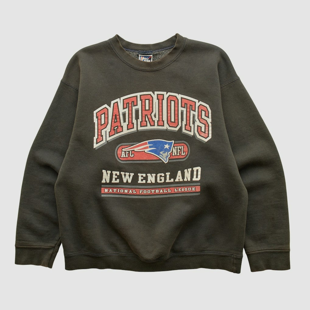 New England Patriots Pro Player 90s Pullover Sweatshirt - Charcoal Vintage cheap