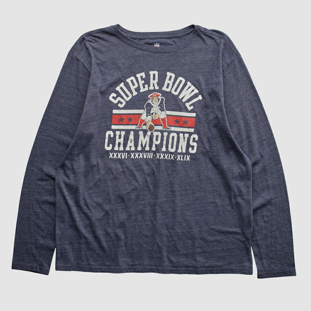 New England Patriots NFL Pro Line 2015 Long Sleeve T-shirt - Navy Vintage cheap