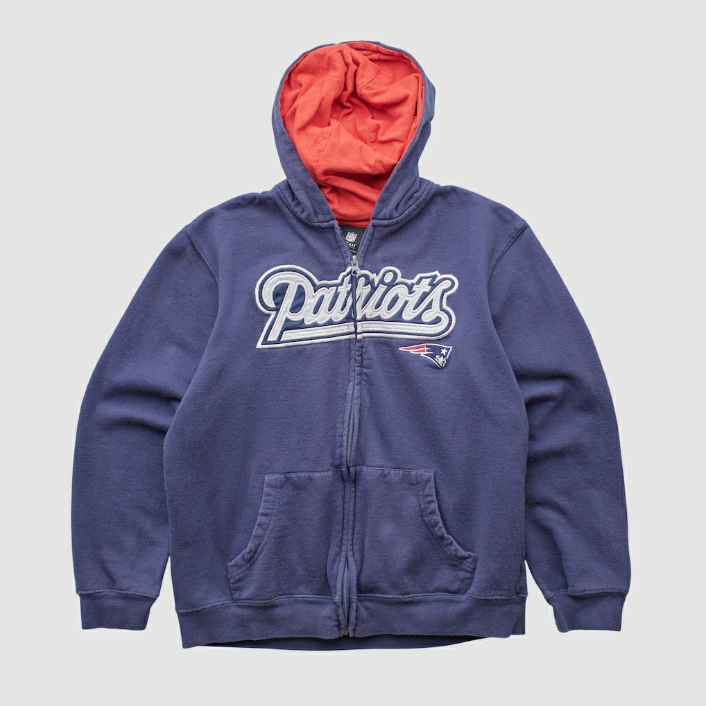 New England Patriots NFL 2010s Hooded Full Zip Sweatshirt - Navy Vintage sale