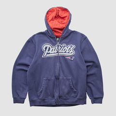 New England Patriots NFL 2010s Hooded Full Zip Sweatshirt - Navy Vintage sale