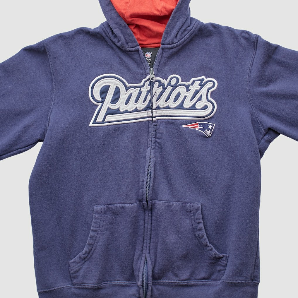 New England Patriots NFL 2010s Hooded Full Zip Sweatshirt - Navy Vintage sale