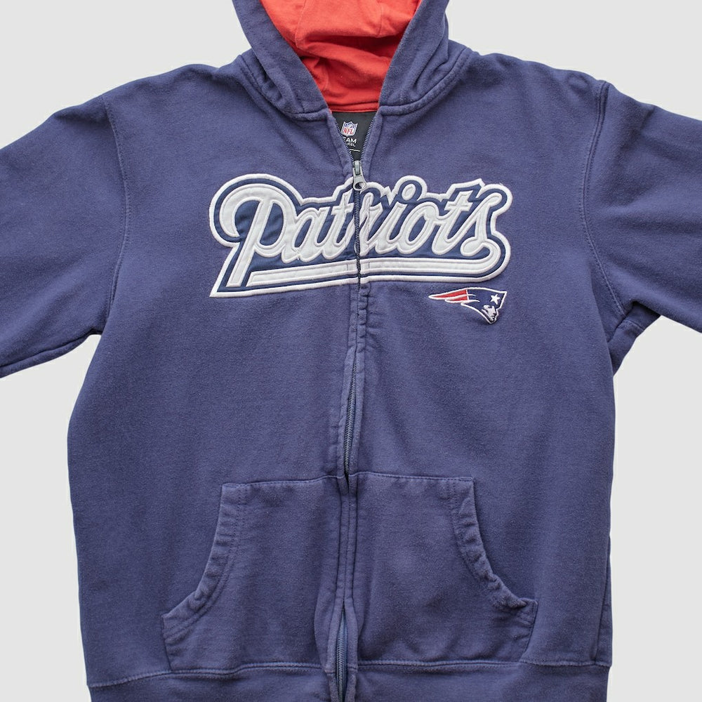 New England Patriots NFL 2010s Hooded Full Zip Sweatshirt - Navy Vintage sale