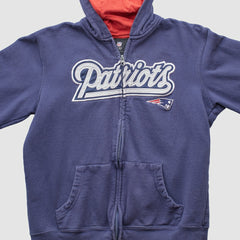 New England Patriots NFL 2010s Hooded Full Zip Sweatshirt - Navy Vintage sale