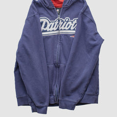 New England Patriots NFL 2010s Hooded Full Zip Sweatshirt - Navy Vintage sale