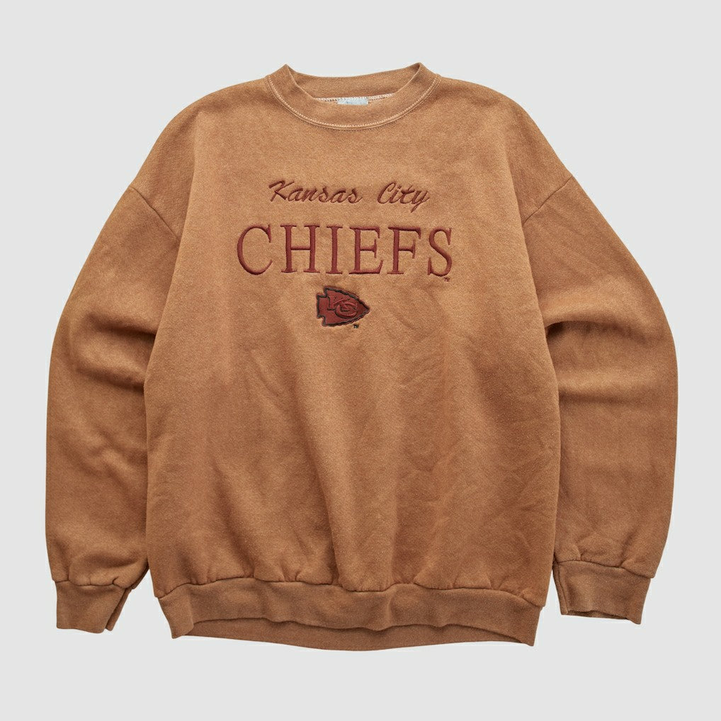 Kansas City Chiefs Logo 7 90s Pullover Sweatshirt - Clay Vintage discount