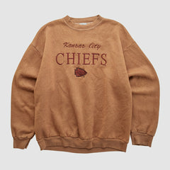 Kansas City Chiefs Logo 7 90s Pullover Sweatshirt - Clay Vintage discount