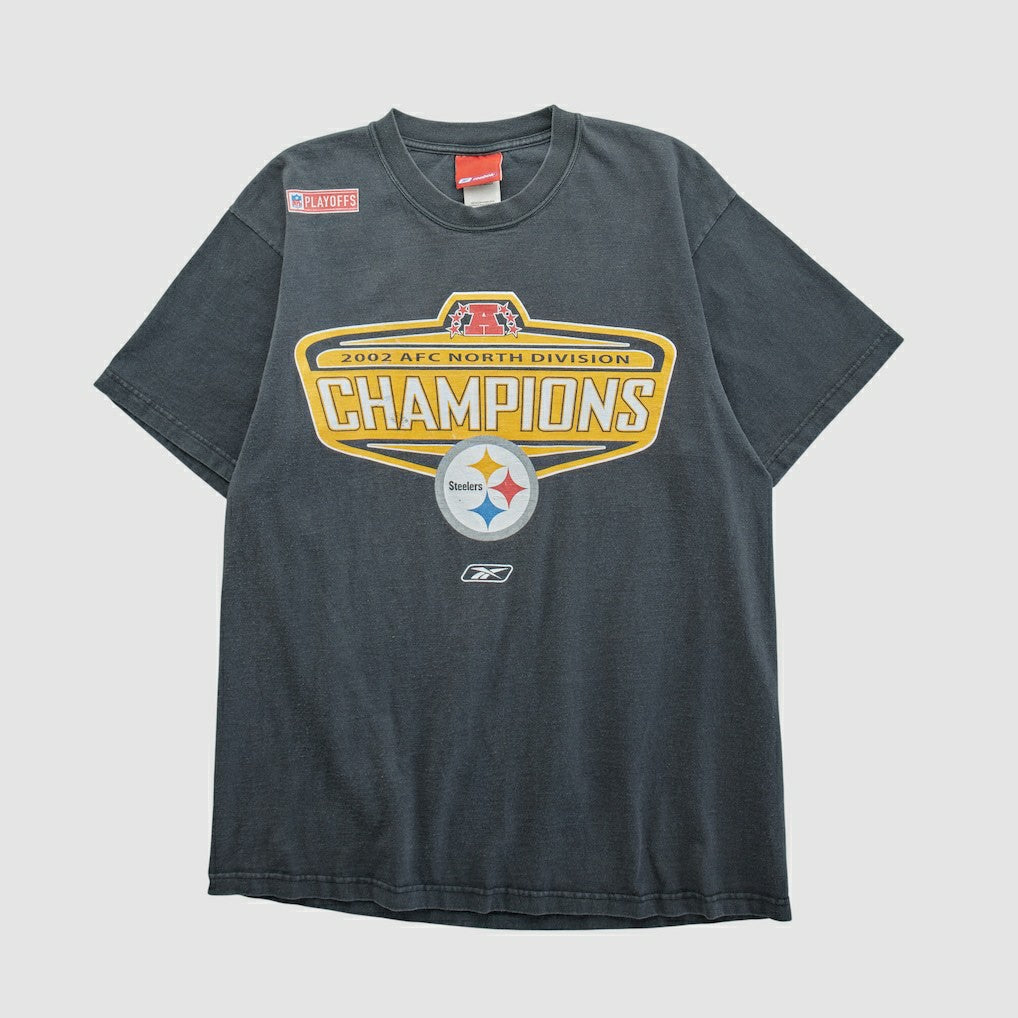 Pittsburgh Steelers Reebok 2002 T-shirt - Black Vintage discount