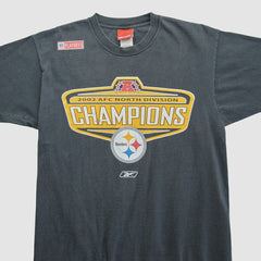 Pittsburgh Steelers Reebok 2002 T-shirt - Black Vintage discount