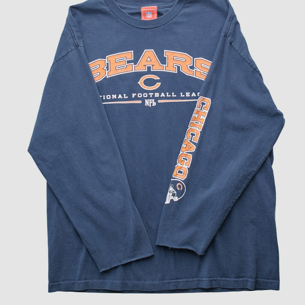 Chicago Bears NFL 2000s Long Sleeve T-shirt - Navy Vintage online