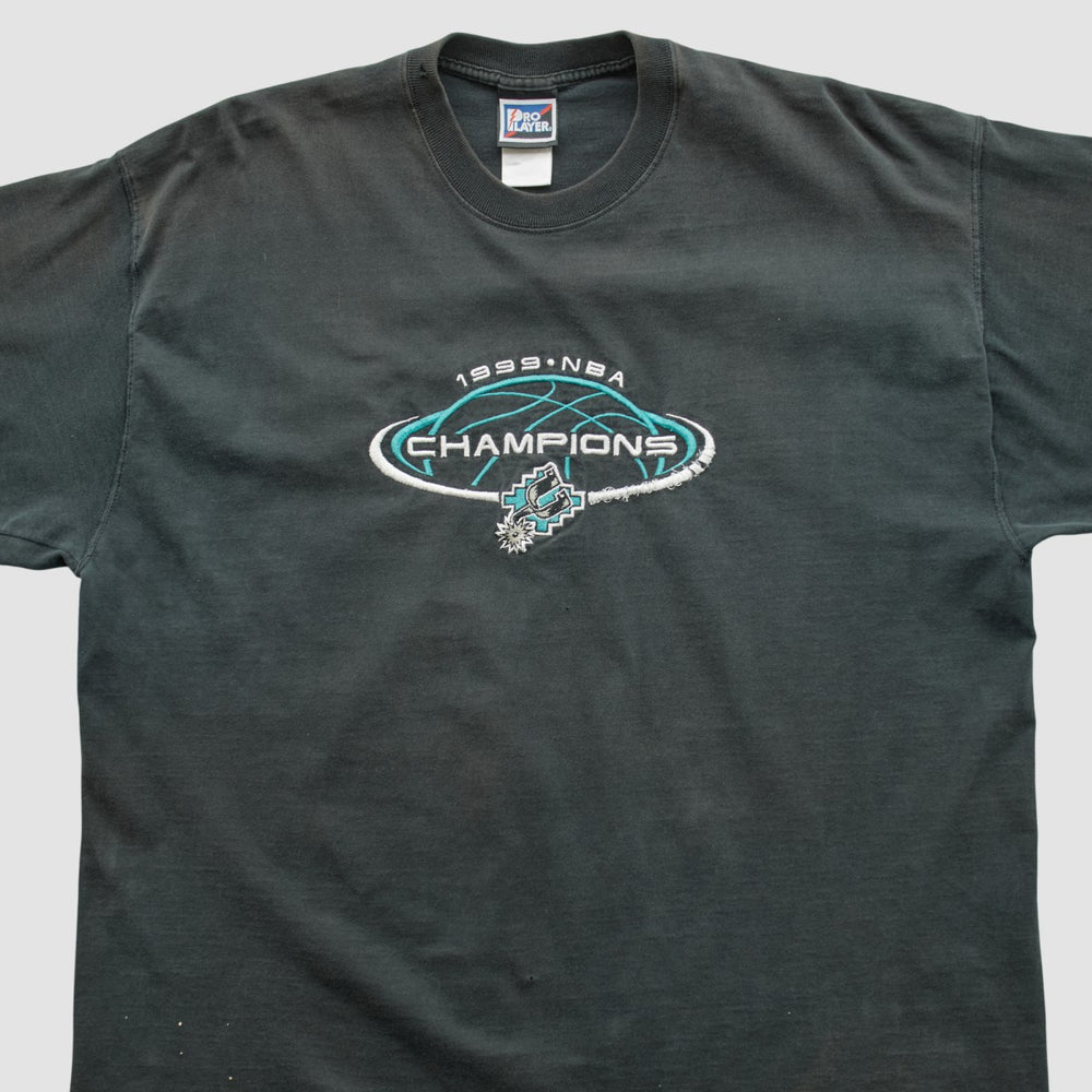 San Antonio Spurs Pro Player 1999 T-shirt - Black Vintage sale