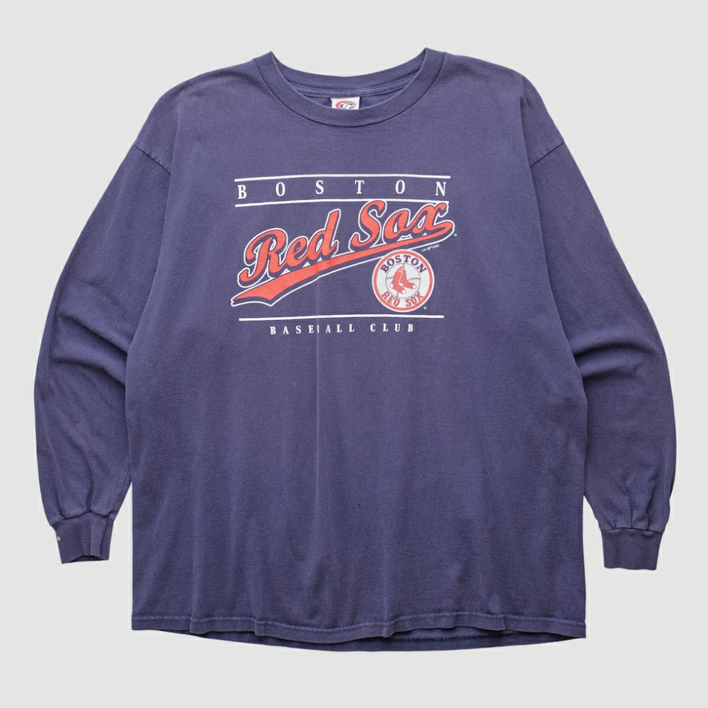 Boston Red Sox True Fan 2004 Long Sleeve T-shirt Navy Vintage