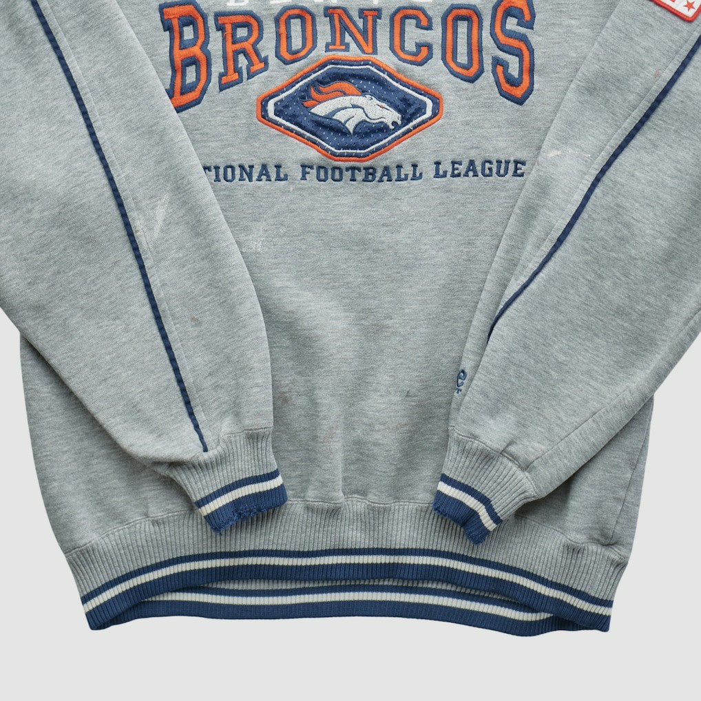 Denver Broncos Lee Apparel 90s Pullover Sweatshirt - Heather Gray Vintage online