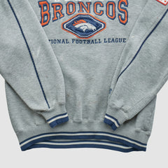 Denver Broncos Lee Apparel 90s Pullover Sweatshirt - Heather Gray Vintage online