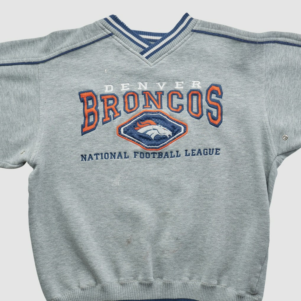 Denver Broncos Lee Apparel 90s Pullover Sweatshirt - Heather Gray Vintage online
