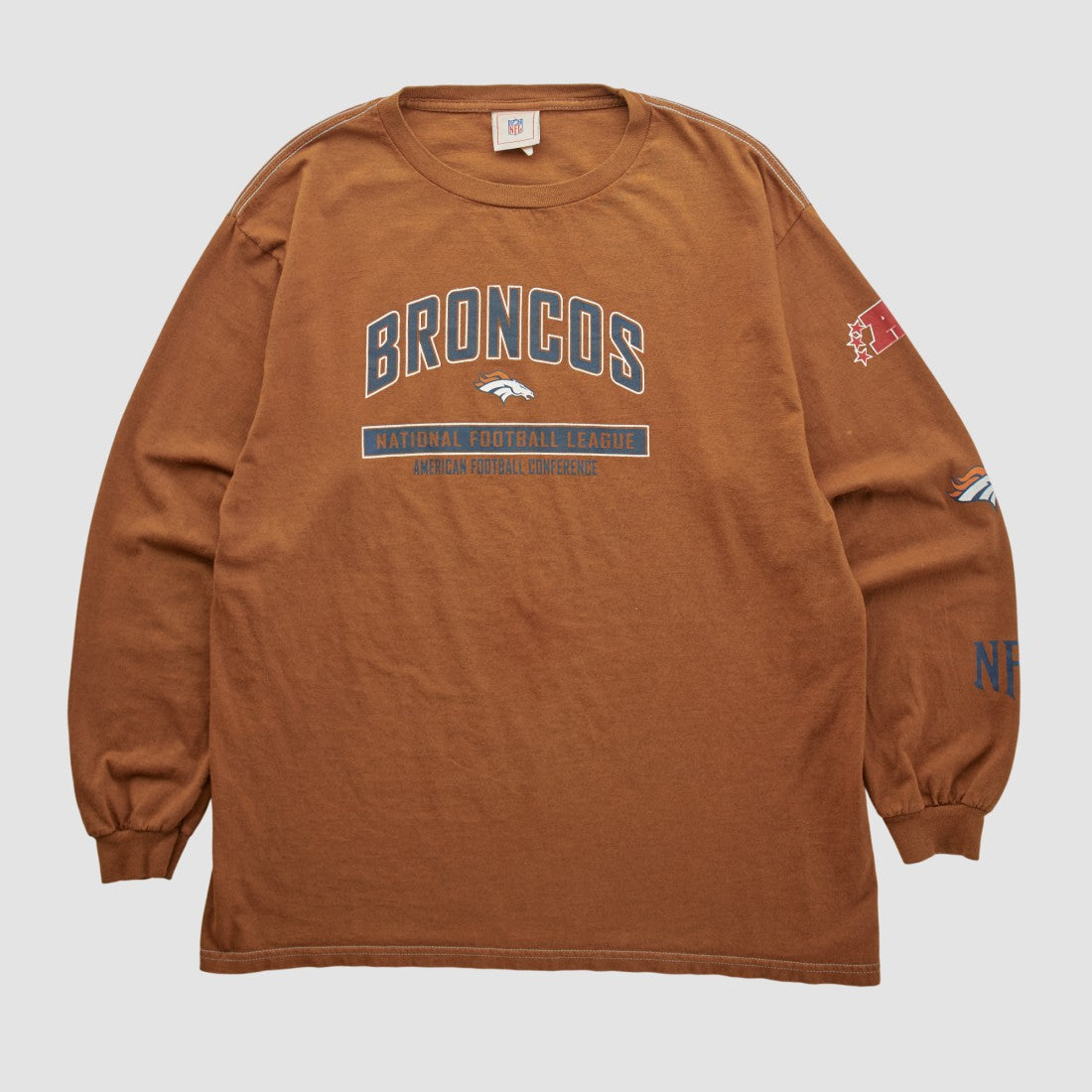 Denver Broncos NFL 2000s Long Sleeve T-shirt - Clay Vintage sale