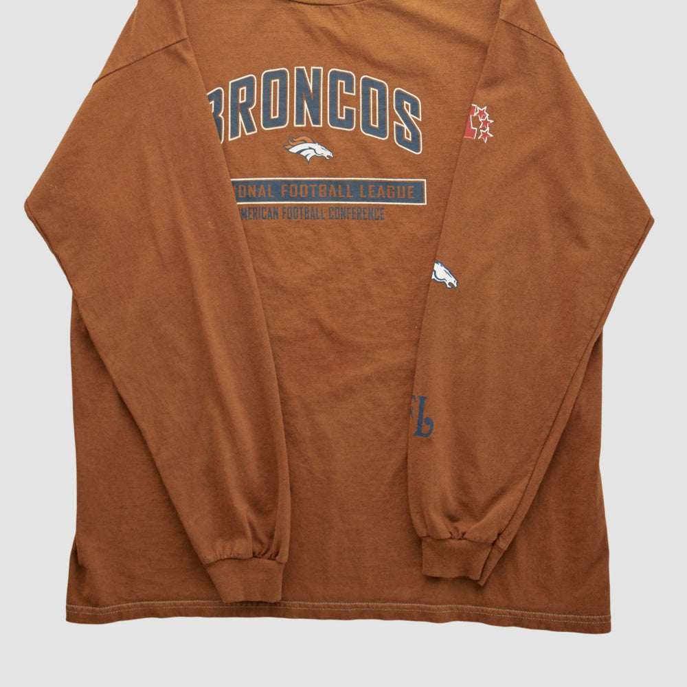 Denver Broncos NFL 2000s Long Sleeve T-shirt - Clay Vintage sale