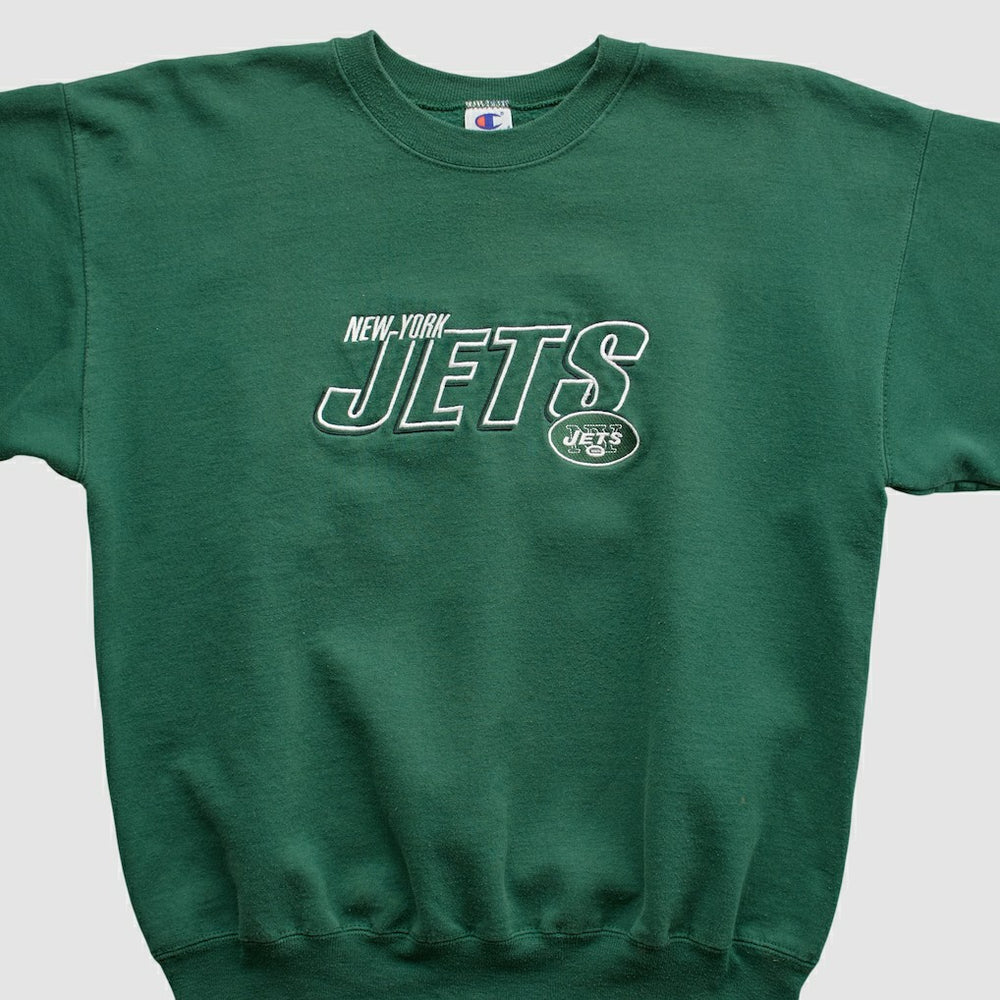 New York Jets Champion 2000s Pullover Sweatshirt - Green Vintage for sale