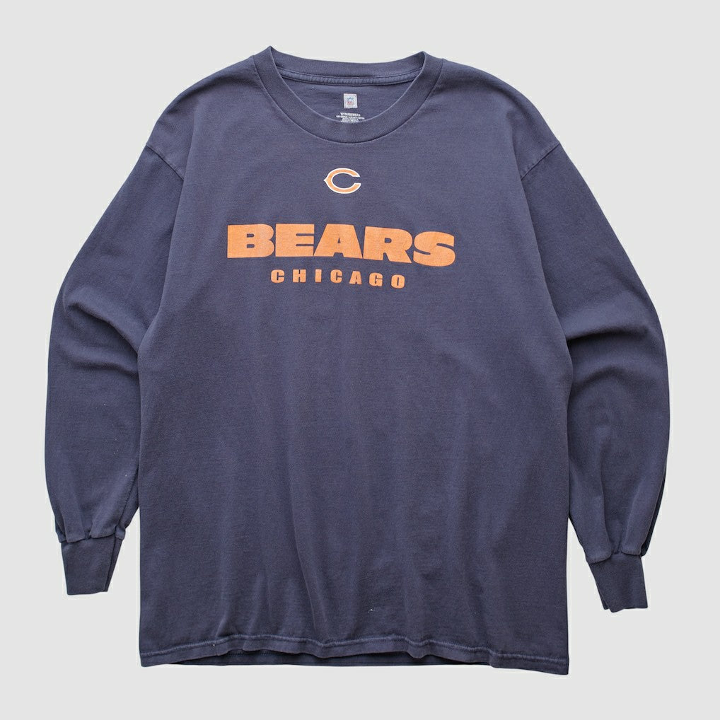 Chicago Bears NFL 2000s Long Sleeve T-shirt - Navy Vintage cheap