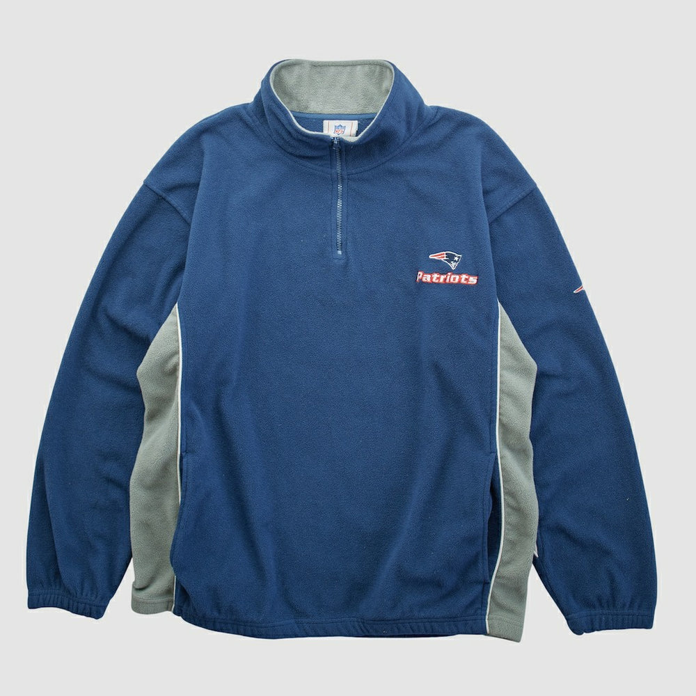 New England Patriots NFL 2000s 1/4 Zip Sweatshirt - Navy Vintage online