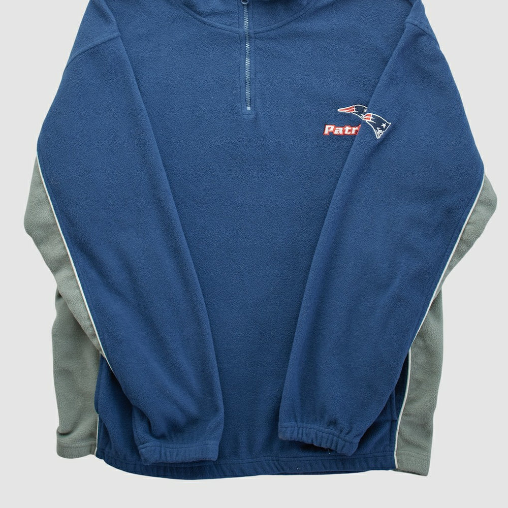 New England Patriots NFL 2000s 1/4 Zip Sweatshirt - Navy Vintage online