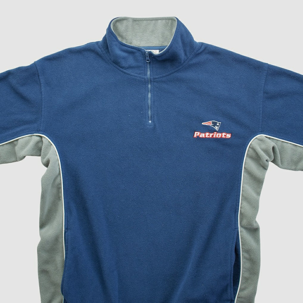 New England Patriots NFL 2000s 1/4 Zip Sweatshirt - Navy Vintage online
