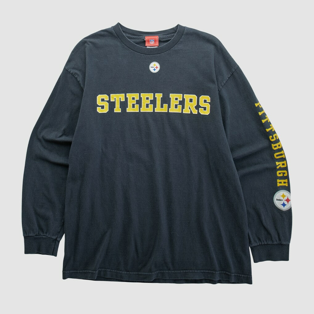 Pittsburgh Steelers NFL 2000s Long Sleeve T-shirt - Black Vintage for sale
