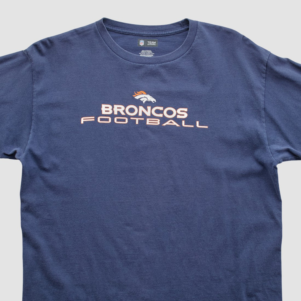 Denver Broncos NFL 2010s Long Sleeve T-shirt - Navy Vintage cheap