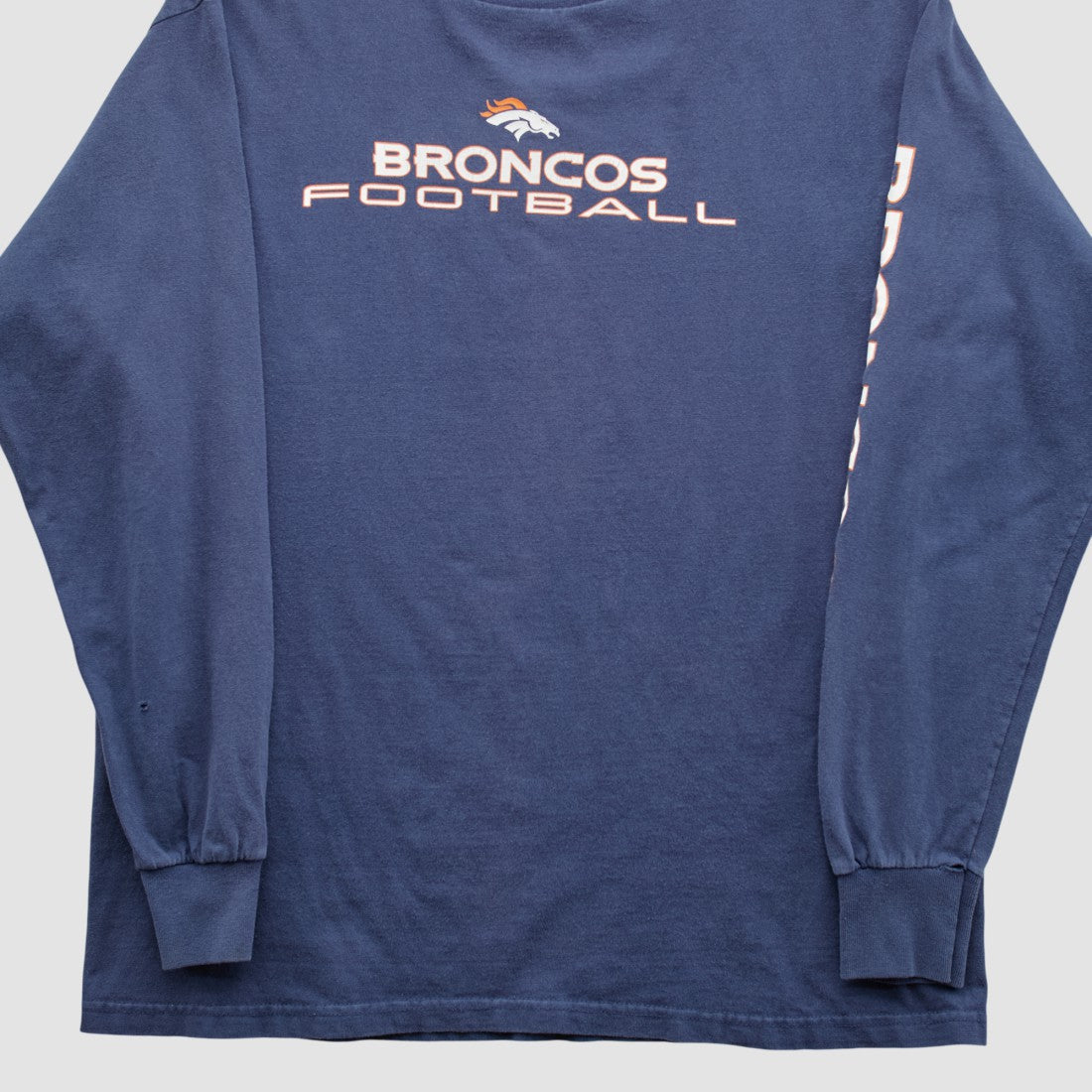 Denver Broncos NFL 2010s Long Sleeve T-shirt - Navy Vintage cheap