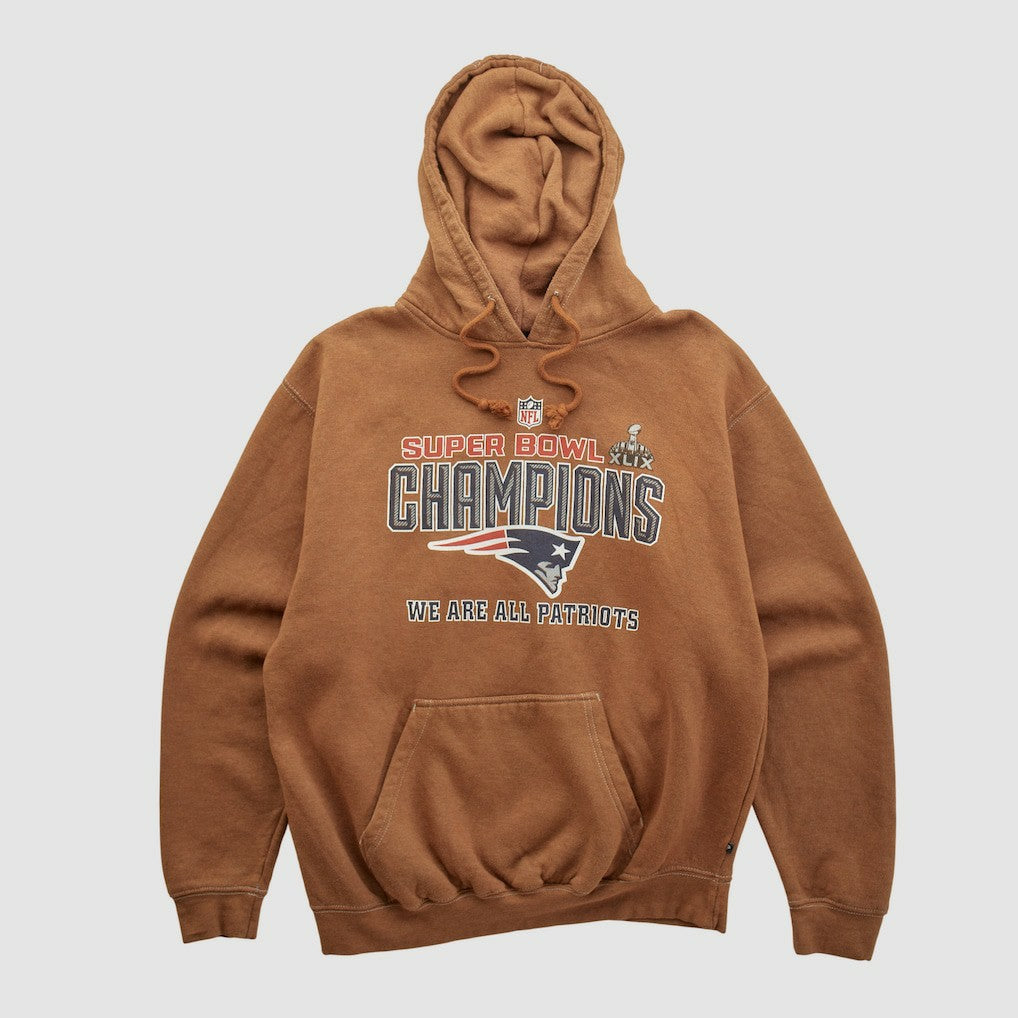 Super Bowl XLIX Pennant Sportswear 2015 Hooded Pullover Sweatshirt - Clay Vintage on sale
